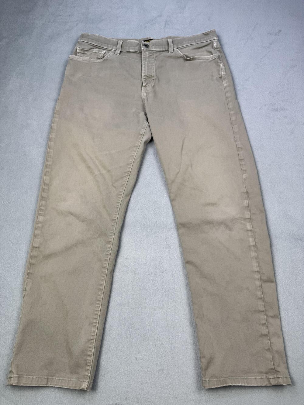 Flint And Tinder Pants Mens 32x26 Beige Straight Fit Stretch Chino 5-Pocket
